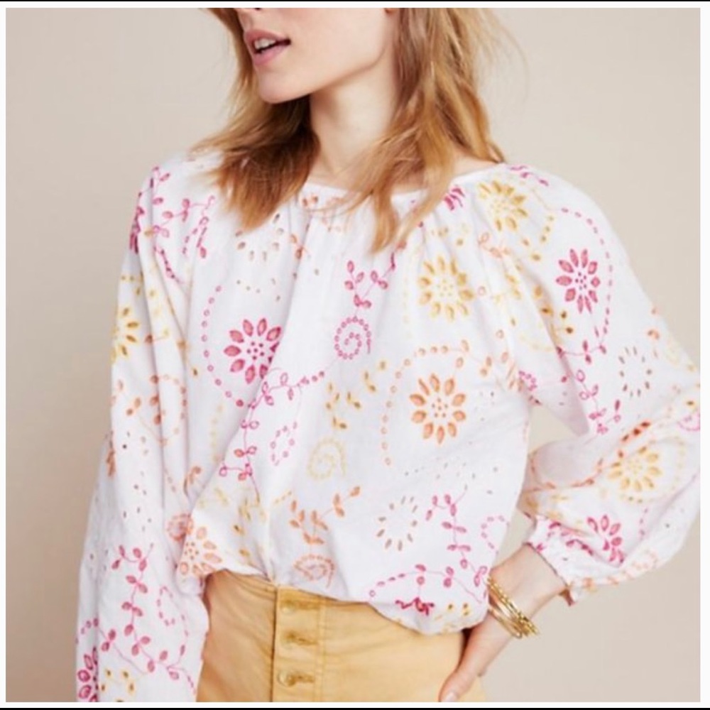 Maeve by Anthropologie Boho Addison blouse size M